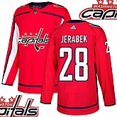 Capitals #28 Jerabek Red With Special Glittery Logo Adidas Jersey,baseball caps,new era cap wholesale,wholesale hats